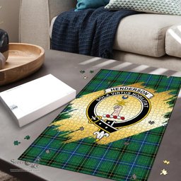 Scottish Henderson Ancient Clan Tartan Puzzle - Gold Style Scottish Plaid Tartan Plaid