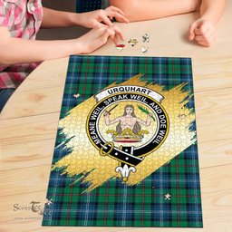 Scottish Urquhart Ancient Clan Tartan Puzzle - Gold Style Scottish Plaid Tartan Plaid
