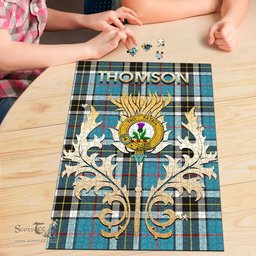 Scottish Thomson Clan Tartan Puzzle - Thistle Scotland Style Scottish Plaid Tartan Plaid