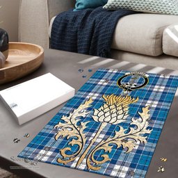 Scottish Roberton Clan Tartan Puzzle - Thistle Gold Style Scottish Plaid Tartan Plaid