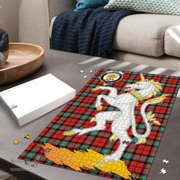 Scottish Kerr Ancient Clan Tartan Puzzle - Unicorn Style Scottish Plaid Tartan Plaid