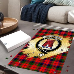 Scottish MacNaughton Modern Clan Tartan Puzzle - Gold Style Scottish Plaid Tartan Plaid
