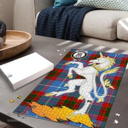 Scottish Spalding Clan Tartan Puzzle - Unicorn Style Scottish Plaid Tartan Plaid