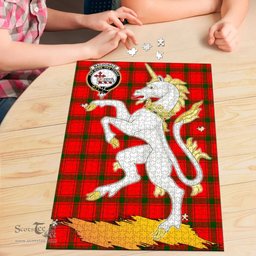 Scottish MacDonald of Sleat Clan Tartan Puzzle - Unicorn Style Scottish Plaid Tartan Plaid