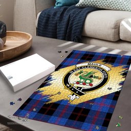 Scottish Maule Clan Tartan Puzzle - Gold Style Scottish Plaid Tartan Plaid