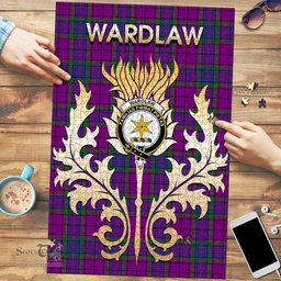 Scottish Wardlaw Modern Clan Tartan Puzzle - Thistle Scotland Style Scottish Plaid Tartan Plaid