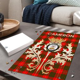 Scottish Cameron Modern Clan Tartan Puzzle - Thistle Scotland Style Scottish Plaid Tartan Plaid