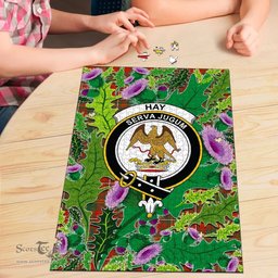 Scottish Hay Ancient Clan Tartan Puzzle - Thistle Pattern Style Scottish Plaid Tartan Plaid
