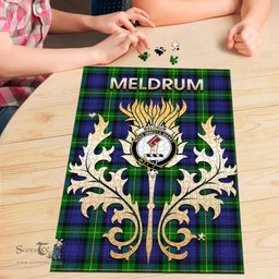 Scottish Meldrum Clan Tartan Puzzle - Thistle Scotland Style Scottish Plaid Tartan Plaid