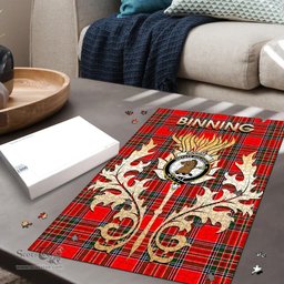 Scottish Binning Clan Tartan Puzzle - Thistle Scotland Style Scottish Plaid Tartan Plaid