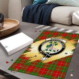 Scottish Burnett Ancient Clan Tartan Puzzle - Gold Style Scottish Plaid Tartan Plaid