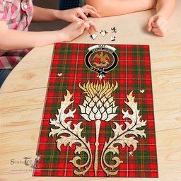 Scottish Hay Modern Clan Tartan Puzzle - Thistle Gold Style Scottish Plaid Tartan Plaid
