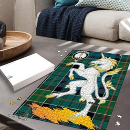 Scottish Kirkpatrick Clan Tartan Puzzle - Unicorn Style Scottish Plaid Tartan Plaid