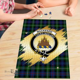 Scottish MacKenzie Modern Clan Tartan Puzzle - Gold Style Scottish Plaid Tartan Plaid