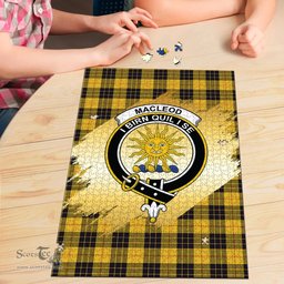 Scottish MacLeod of Lewis Ancient Clan Tartan Puzzle - Gold Style Scottish Plaid Tartan Plaid