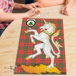 Scottish Grant Ancient Clan Tartan Puzzle - Unicorn Style Scottish Plaid Tartan Plaid