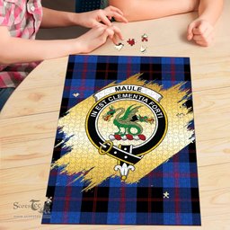 Scottish Maule Clan Tartan Puzzle - Gold Style Scottish Plaid Tartan Plaid