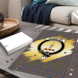 Scottish MacIntyre Ancient Clan Tartan Puzzle - Gold Style Scottish Plaid Tartan Plaid