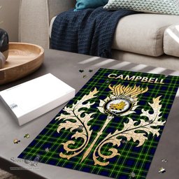 Scottish Campbell of Breadalbane Modern Clan Tartan Puzzle - Thistle Scotland Style Scottish Plaid Tartan Plaid