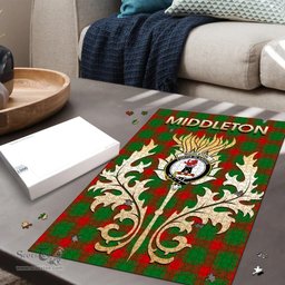 Scottish Middleton Modern Clan Tartan Puzzle - Thistle Scotland Style Scottish Plaid Tartan Plaid