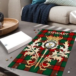 Scottish Stewart Atholl Modern Clan Tartan Puzzle - Thistle Scotland Style Scottish Plaid Tartan Plaid