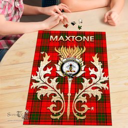 Scottish Maxtone Clan Tartan Puzzle - Thistle Scotland Style Scottish Plaid Tartan Plaid