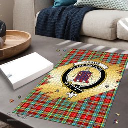 Scottish Ogilvie Clan Tartan Puzzle - Gold Style Scottish Plaid Tartan Plaid
