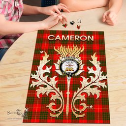 Scottish Cameron Modern Clan Tartan Puzzle - Thistle Scotland Style Scottish Plaid Tartan Plaid