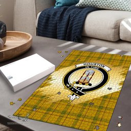 Scottish Houston Clan Tartan Puzzle - Gold Style Scottish Plaid Tartan Plaid