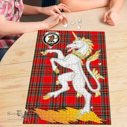 Scottish Binning Clan Tartan Puzzle - Unicorn Style Scottish Plaid Tartan Plaid