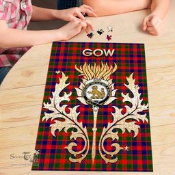 Scottish Gow Modern Clan Tartan Puzzle - Thistle Scotland Style Scottish Plaid Tartan Plaid