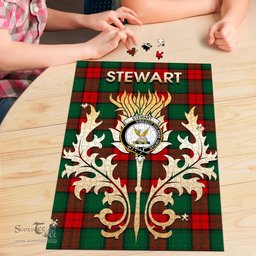 Scottish Stewart Atholl Modern Clan Tartan Puzzle - Thistle Scotland Style Scottish Plaid Tartan Plaid