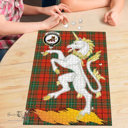 Scottish MacAulay Ancient Clan Tartan Puzzle - Unicorn Style Scottish Plaid Tartan Plaid