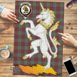 Scottish MacGregor Hunting Ancient Clan Tartan Puzzle - Unicorn Style Scottish Plaid Tartan Plaid