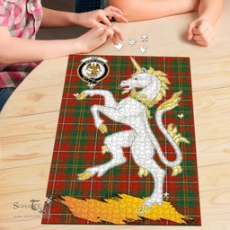 Scottish Hay Ancient Clan Tartan Puzzle - Unicorn Style Scottish Plaid Tartan Plaid
