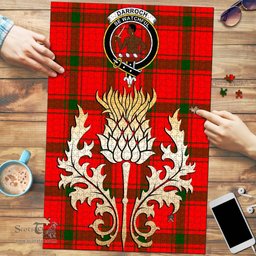 Scottish Darroch Clan Tartan Puzzle - Thistle Gold Style Scottish Plaid Tartan Plaid