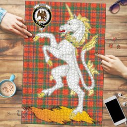 Scottish Munro Ancient Clan Tartan Puzzle - Unicorn Style Scottish Plaid Tartan Plaid