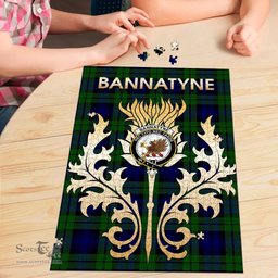 Scottish Bannatyne Clan Tartan Puzzle - Thistle Scotland Style Scottish Plaid Tartan Plaid