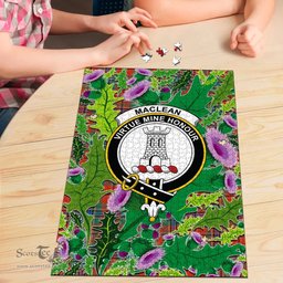 Scottish MacLean of Duart Ancient Clan Tartan Puzzle - Thistle Pattern Style Scottish Plaid Tartan Plaid