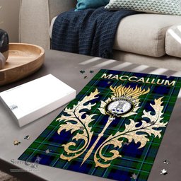 Scottish MacCallum Modern Clan Tartan Puzzle - Thistle Scotland Style Scottish Plaid Tartan Plaid