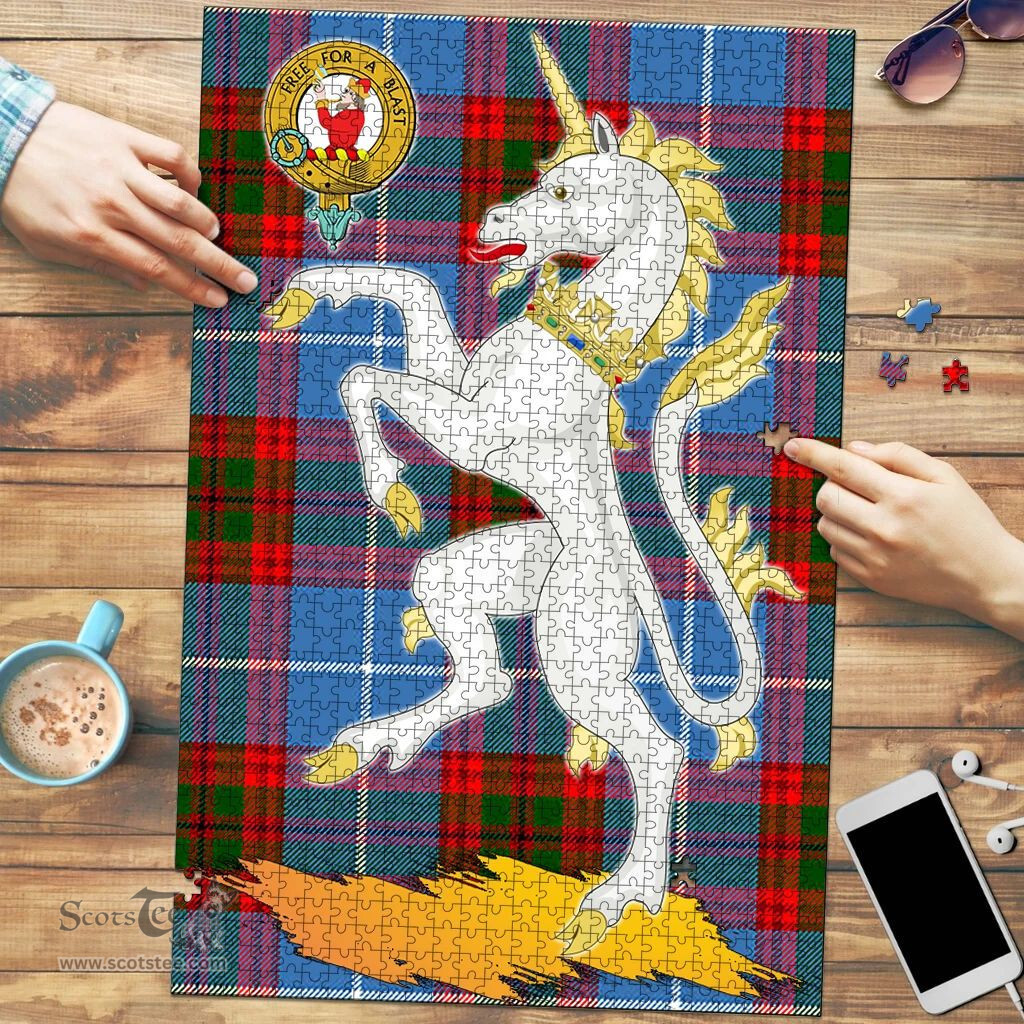 Scottish Pennycook Clan Tartan Puzzle - Unicorn Style Scottish Plaid Tartan Plaid