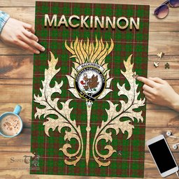 Scottish MacKinnon Hunting Modern Clan Tartan Puzzle - Thistle Scotland Style Scottish Plaid Tartan Plaid