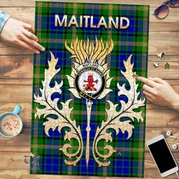 Scottish Maitland Clan Tartan Puzzle - Thistle Scotland Style Scottish Plaid Tartan Plaid