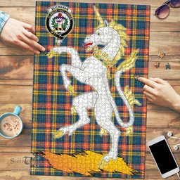 Scottish Buchanan Ancient Clan Tartan Puzzle - Unicorn Style Scottish Plaid Tartan Plaid