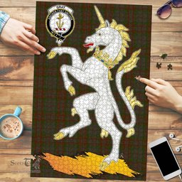 Scottish Gray Clan Tartan Puzzle - Unicorn Style Scottish Plaid Tartan Plaid
