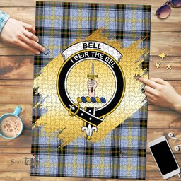 Scottish Bell of the Borders Clan Tartan Puzzle - Gold Style Scottish Plaid Tartan Plaid