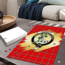 Scottish Burnett Modern Clan Tartan Puzzle - Gold Style Scottish Plaid Tartan Plaid