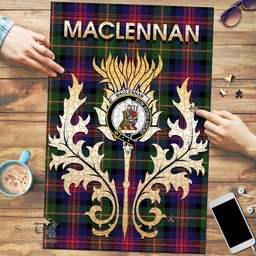 Scottish MacLennan Clan Tartan Puzzle - Thistle Scotland Style Scottish Plaid Tartan Plaid