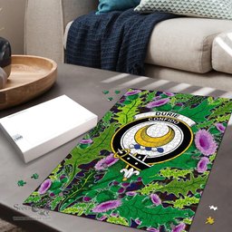 Scottish Durie Clan Tartan Puzzle - Thistle Pattern Style Scottish Plaid Tartan Plaid