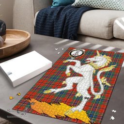 Scottish MacLean of Duart Ancient Clan Tartan Puzzle - Unicorn Style Scottish Plaid Tartan Plaid